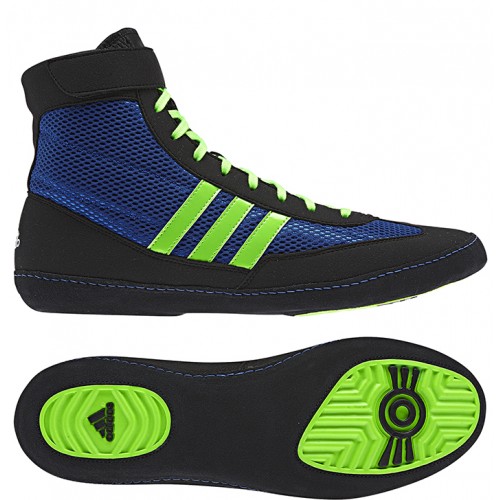 adidas blue and lime green shoes