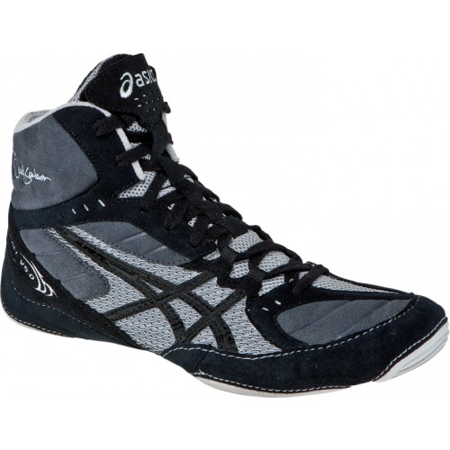 Asics Cael V5.0 Wrestling Shoes black-black-silver - Asics Wrestling ...